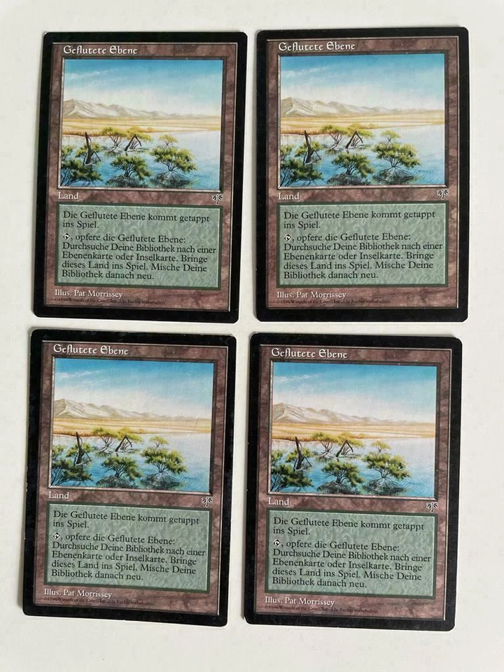 MTG 4X GERMAN MIRAGE FLOOD PLAIN MAGIC THE GATHERING CARD UNCOMMON LAND - Image 4 of 4
