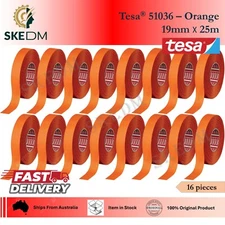 Tesa Tape 51036 - Orange PET cloth tape High abrasion protection 16 Pack