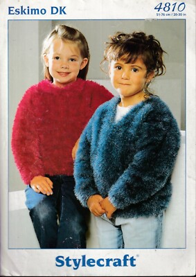 Stylecraft 4810 Original Kinder Strickmuster V/Rundhals Pullover