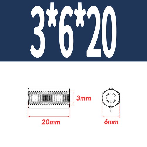 M3 M4 M5 M6 M8 - M24 Hex Rod Coupler Nut Coupling Connector A2 Stainless Steel - Picture 9 of 82