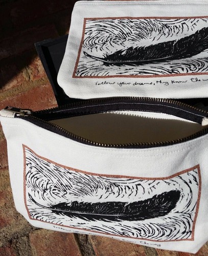 Canvas Make Up Bag Cosmetic Primitives By Kathy Bicycle Dog Sunshine Mermaid Art - Picture 7 of 12