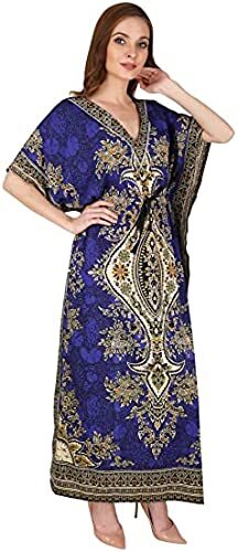 Vestido para mujer maxi largo caftán/túnica kimono vestido, ropa de dormir, vestido talla libre - Imagen 3 de 5