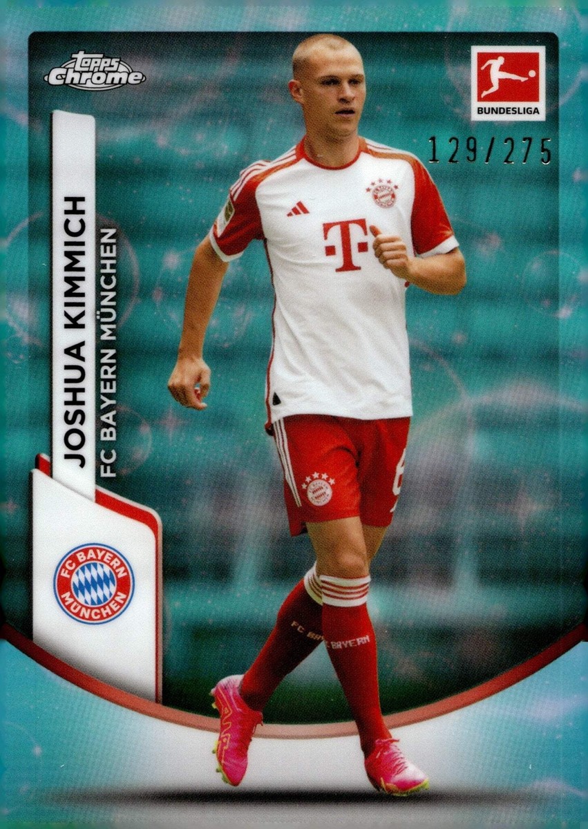 Joshua Kimmich 2023-24 Topps Chrome Bundesliga Aqua Bubble