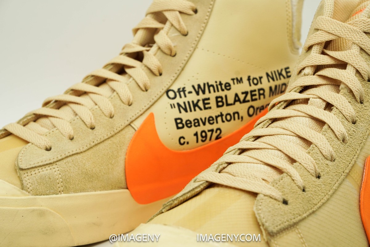 NIKE BLAZER MID USED SIZE 14 OFF WHITE ALL HALLOW EVE TOTAL ORANGE