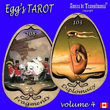 egg eggs art tarot card cards deck tell fortune rare vintage oracle book guide 4