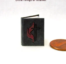 THE HOLY BIBLE 1:12 Scale Miniature Readable Illustrated Book Religion 