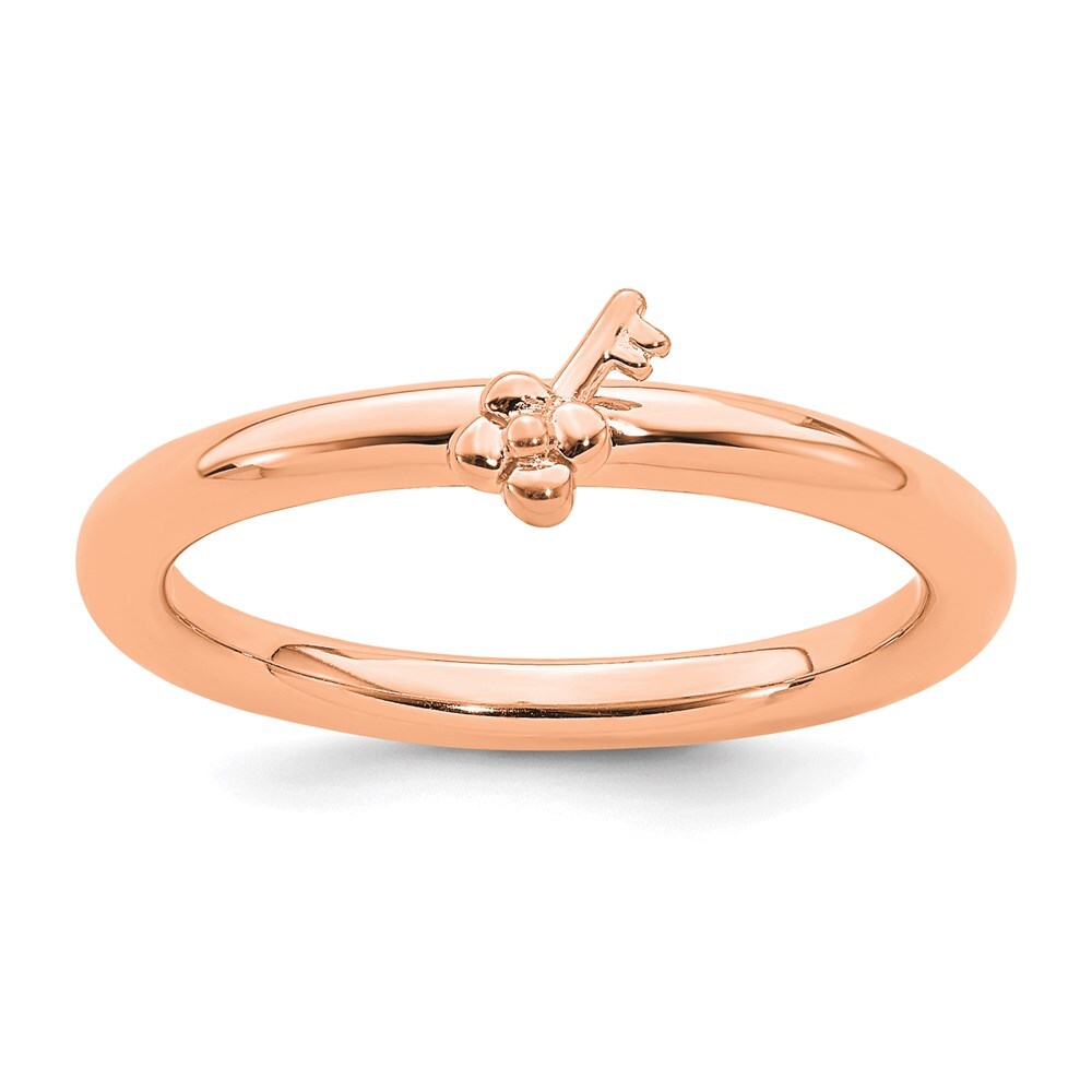 Rose Gold Sterling Silver Stackable Expressions Key Ring Rose Gold Sterling Silver Stackable Expressions Key Ring
