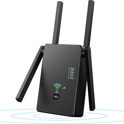WLAN Verstärker 1200Mbit/s WiFi Extender Booster mit LAN Repeater Internet B339