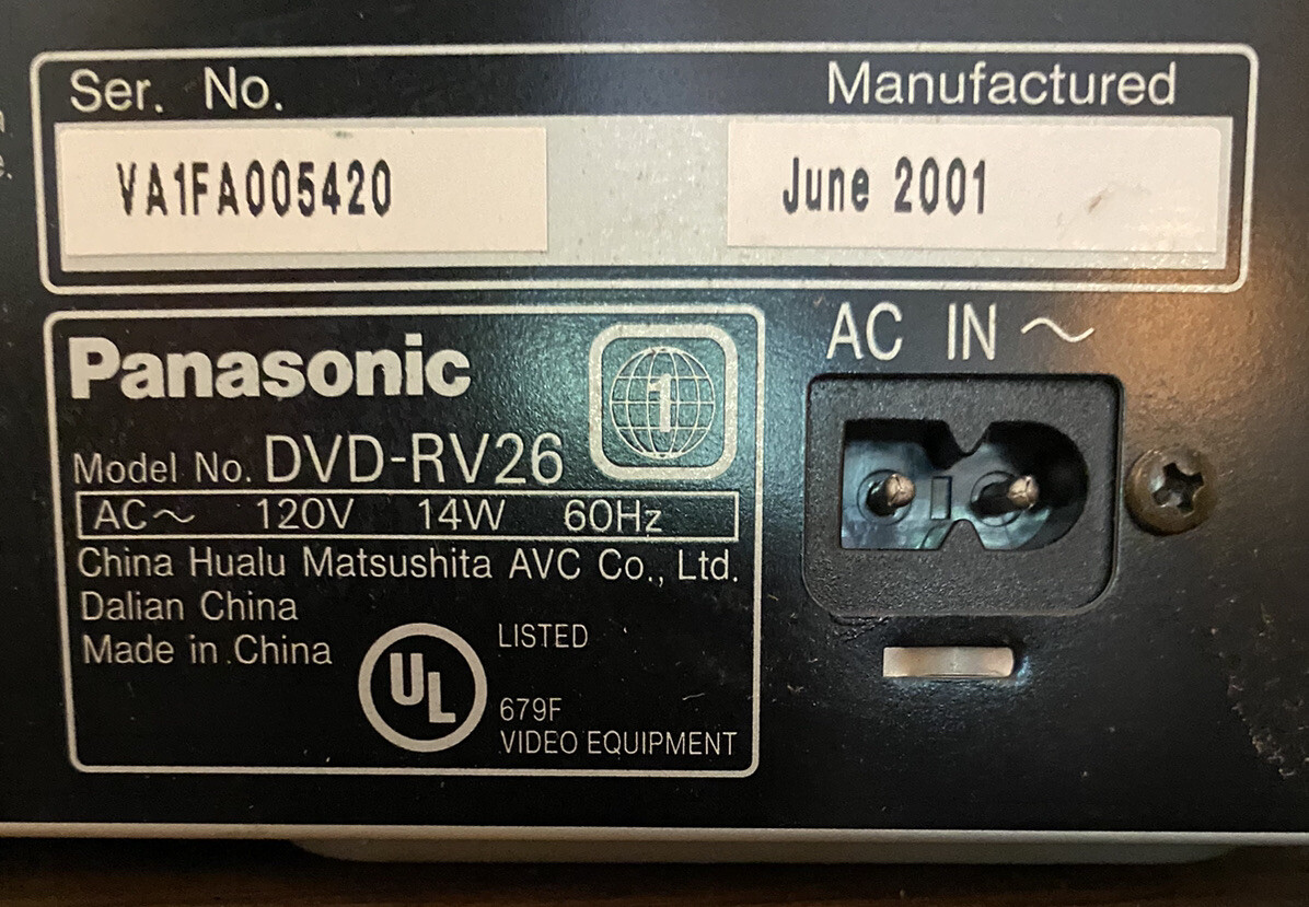 Panasonic DVD/CD/VCD Player | Hi-Speed Scan X100 | HiFi