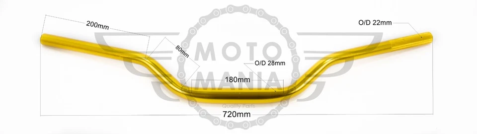 Aluminum Handlebar Handle bar Honda MSX125 Grom Gold - Image 3 of 3