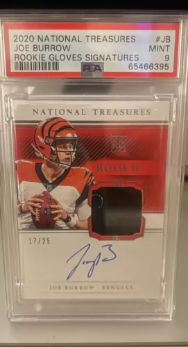 JOE BURROW 2020 National Treasures RPA ROOKIE Patch Auto PSA 9. Pop 2 Super Rare