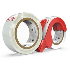 [110 Total Yards] Clear Packing Tape with Dispenser [2 Pack] Packaging Tape 1...