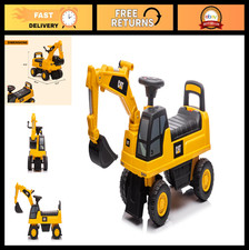 Licensed Excavator Ride-On Toy for Kids - Rotating Bucket Storage - Constructi