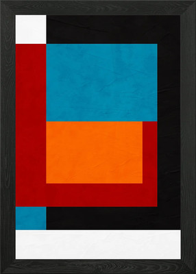 Abstrakte geometrische Farbblockkunst gerahmtes Wandbild Poster Leinwanddruck Bild