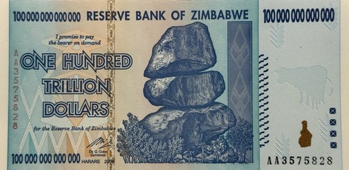 100% ORIGINAL SIMBABWE 100 TRILLION DOLLARS 2008 AA SERIE P91 UNC UV BESTANDEN COA - Bild 5 von 5