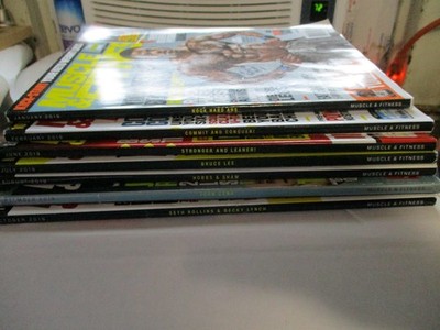 Muscle & Fitness Lot of 7 - 2019  Andre Ferguson, David Morin,Dave Bautista Plus