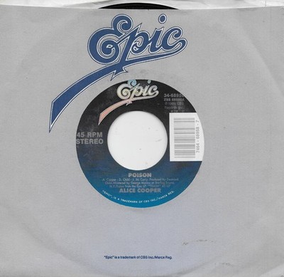 ALICE COOPER  Poison / Trash  rare 45 from 1989