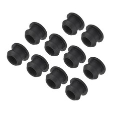 10Pcs Silicone Snap in Locking Hole Plugs Seal Cover Panel Round 10mm Black