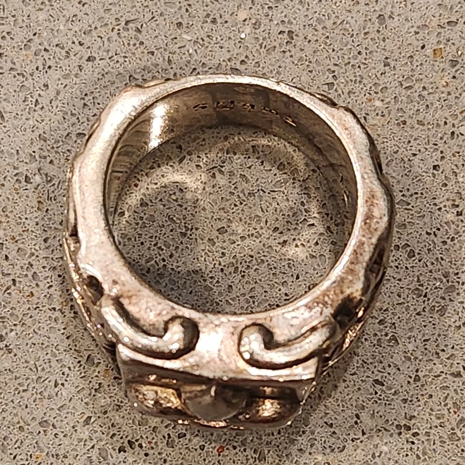 Anillo Para Hombres Raro Pesado Chapado en Plata Gavilane's Gótico Moda Joyería talla 12 Foto 3 de 4