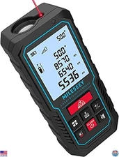 MiLESEEY 229ft Digital Laser Measure - 2mm Accuracy, Area/Volume, LCD Display