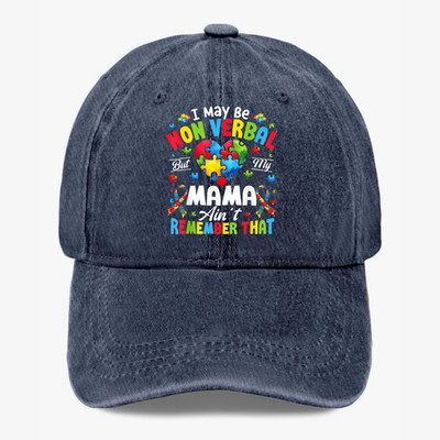 Proud Autism Mama Hat Autism Awareness Puzzle Heart Mom Support Dad Cap Gift