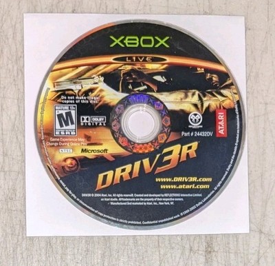 Driv3r Driver 3 (Microsoft Xbox, 2004) Disc Only