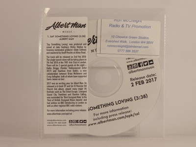 ALBERT MAN SAY SOMETHING LOVING (F27) 1 Track Promo CD Single along with Plastic