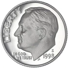 1998 S SILVER ROOSEVETT DIME