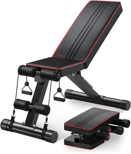 YOLEO klappbare Hantelbank Multifunktion Fitnessbank 6-fach