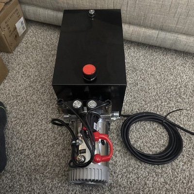 #ad 12V Hydraulic Power Pack: 8Qt Tank 3200 PSI Double Acting Rustproof Steel $175.00