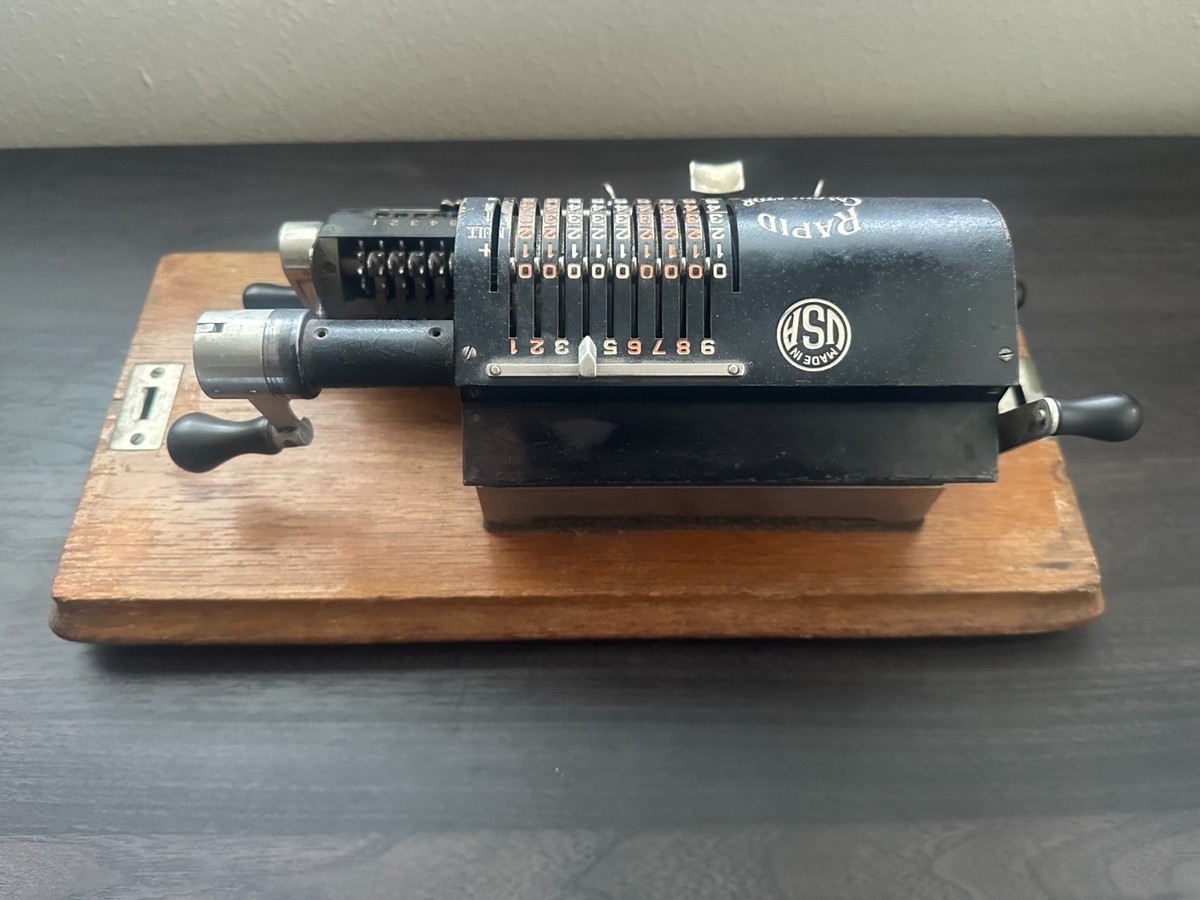 Antique 1920s Rapid Calculator Pinwheel Arithmometer Adding