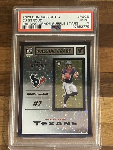 2023 Panini Optic C.J. STROUD Rookie Passing Grade PURPLE STARS /25 PSA 9 FOTL