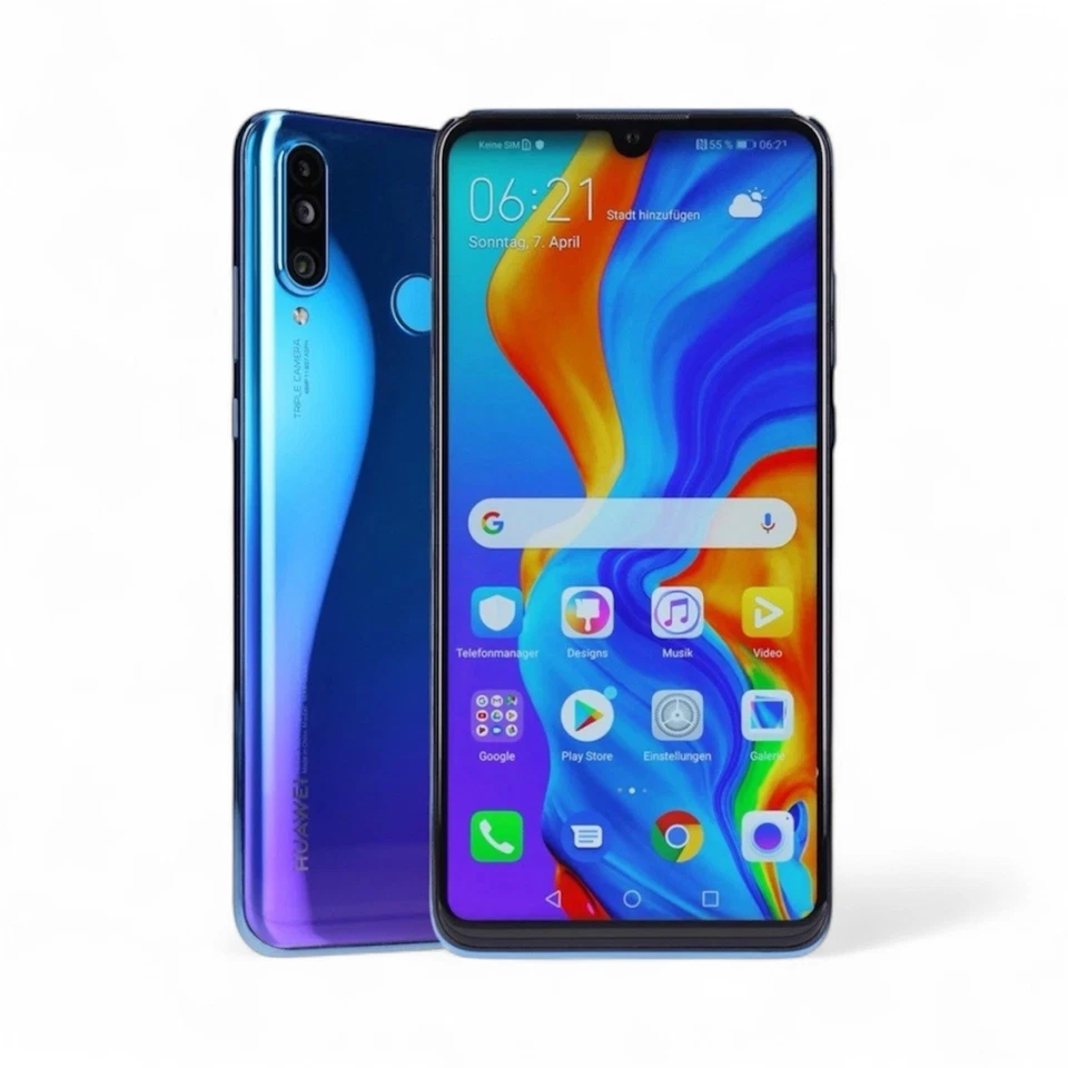 Huawei P30 Lite Blau | 128 GB | Dual-SIM | Ohne Simlock & Ohne Vertrag | Neu - Bild 4 von 4