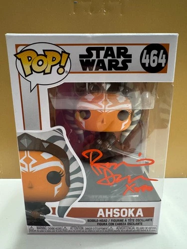 SIGNED FUNKO POP! STAR WARS - AHSOKA #464 COA AUTHENTICATED Free Shipping & Case