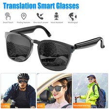 Smart Glasses AI Bluetooth Sunglasses 145 Languages Translation for Women Men