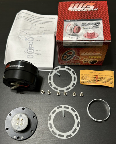 Works Bell Rapfix II Steering Wheel Quick Release Kit Black Made in Japan