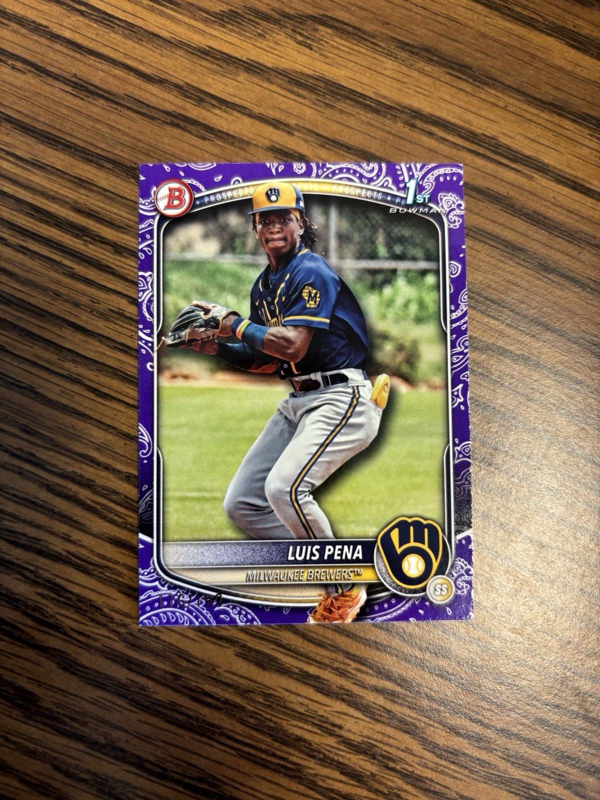2025 Bowman - Prospects Luis Pena #BP-38 Purple Pattern /199 (RC)
