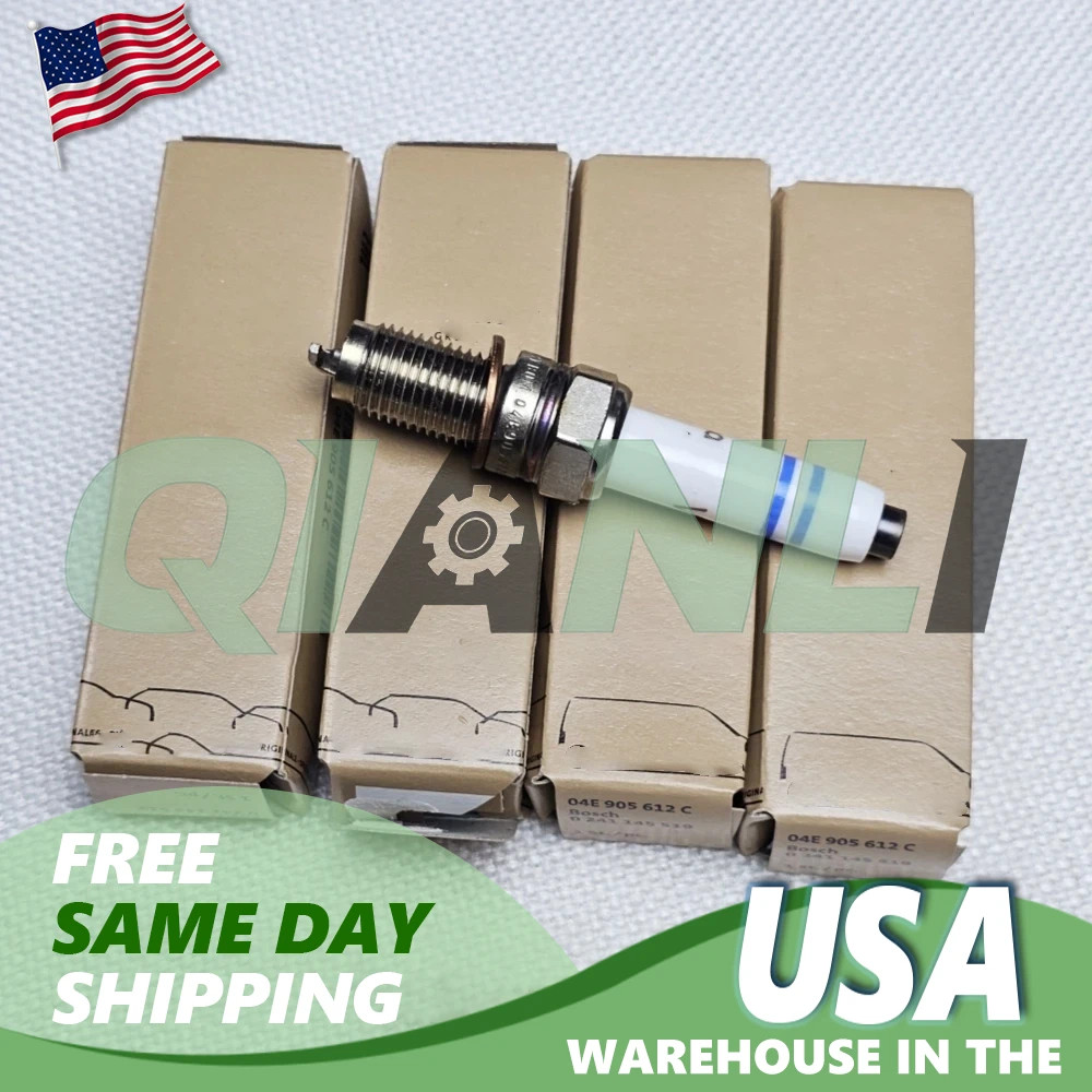 4X Iridium Spark Plugs Fits For VW Jetta Audi A3 Sportback e-tron 1.4L 04E905612