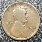 1914 D Lincoln Wheat Penny Copper Cent 1C Good Key Date