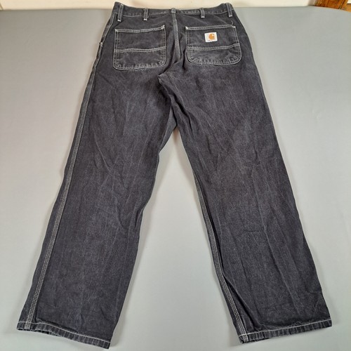 CARHARTT WIP SIMPLE PANT 32X32 Norco Denim Jeans Black Stone Wash 11.25oz - Picture 3 of 10