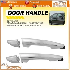 Outside Door Handle no Keyhole Front RightLeft for 15-19 Hyundai Sonata Chrome S