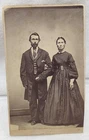 1860's Mt. Pleasant Iowa Civil War Union Army Amputee & Wife CDV Leisenring Bros