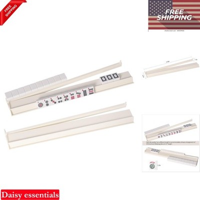 4PCS Mahjong Racks with Pushers White, American Mahjong All-in-one Tile Rack