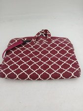 Mosiso Laptop Shoulder Bag 15 Inch Red Geometric Padded Case Plush Lining