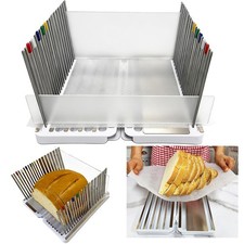 Stainless Steel Bread Slicer for Homemade Bread, Bread Slicing Guide with 20 ...