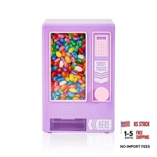 Candy Dispenser, Cute Vending Machine for Desktop, Manual Candy Purple