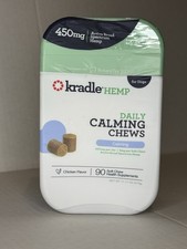 Kradle Hemp Daily Calming Chews for Dogs, Chicken Flavor, 90 Soft Chews-NEW