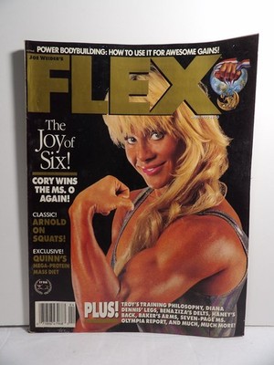FLEX Magazine APRIL 1990 Cory Everson Ms. Olympia Arnold Bodybuilding Joe