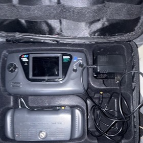 SEGA Game Gear Console Lot w/ AC Adapter, Carrying Case & Sonic Games