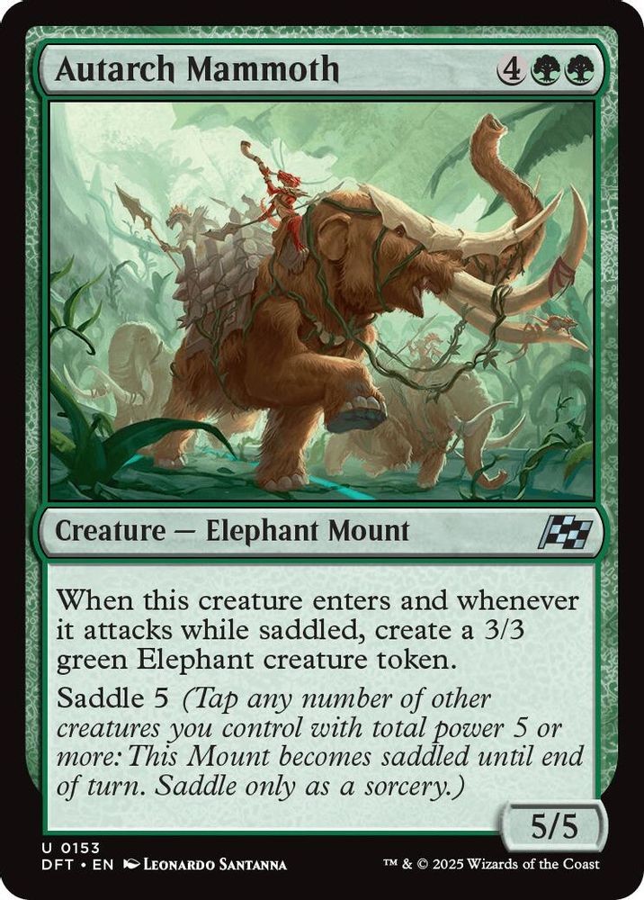 2025 Magic: The Gathering: Aetherdrift - Autarch Mammoth (#153, U, Near Mint)